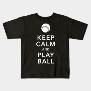 Keep Calm and Play Ball Baseball Kids T-Shirt